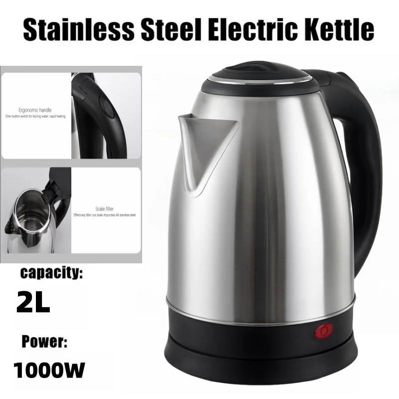 2L Food-grade Stainless Steel Electric Kettle Fast Boiling Hot Water Heater, Multi-purpose Teapot for Coffee, Beverage Daily Use - Image 4
